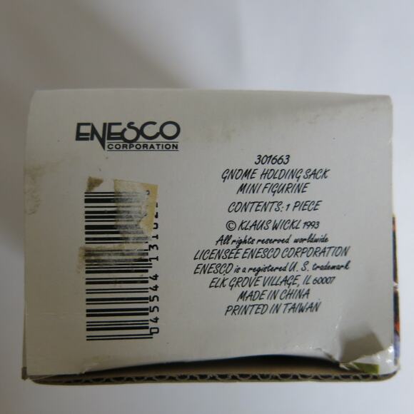 Vintage Klaus Wickl GNOME Mini Figurine Patrick In Box 2.25" 301663 Enesco 1993 - Picture 10 of 11